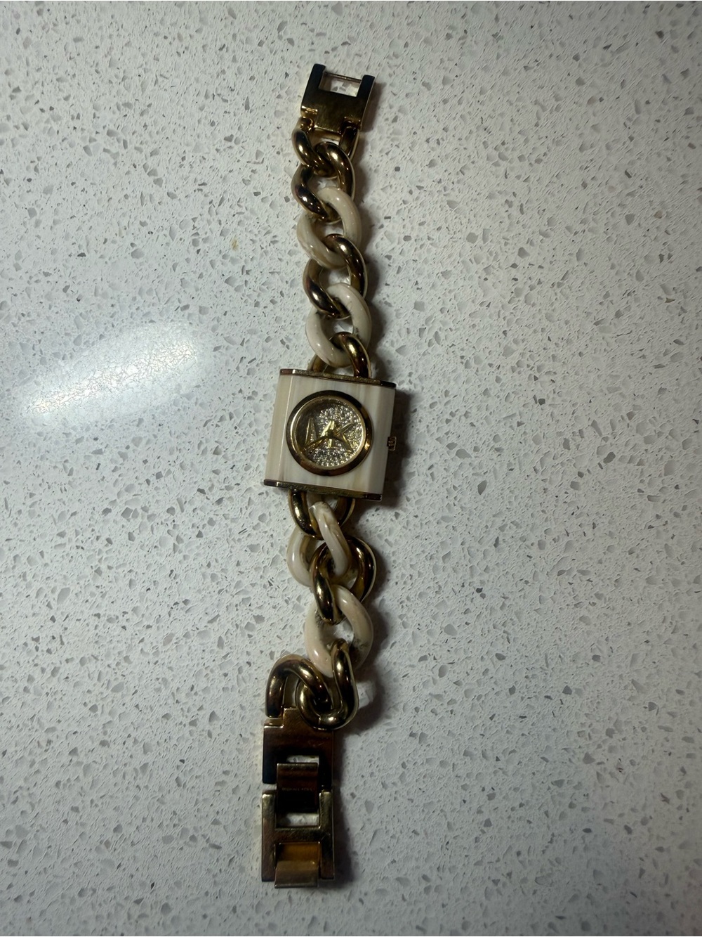 Michael Kors Petite Lock Pavé Chain Watch MK4809